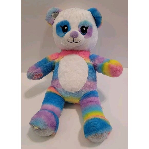 Build A Bear Workshop Rainbow Friends Plush Teddy Bear 16" Stuffed Panda - Picture 6 of 6